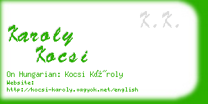 karoly kocsi business card